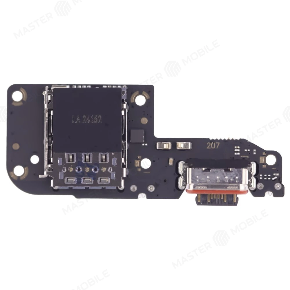 Нижняя плата для Xiaomi Poco F5 (23049PCD8G) с комп. + разъем зарядки + микрофон + разъем SIM фото №2