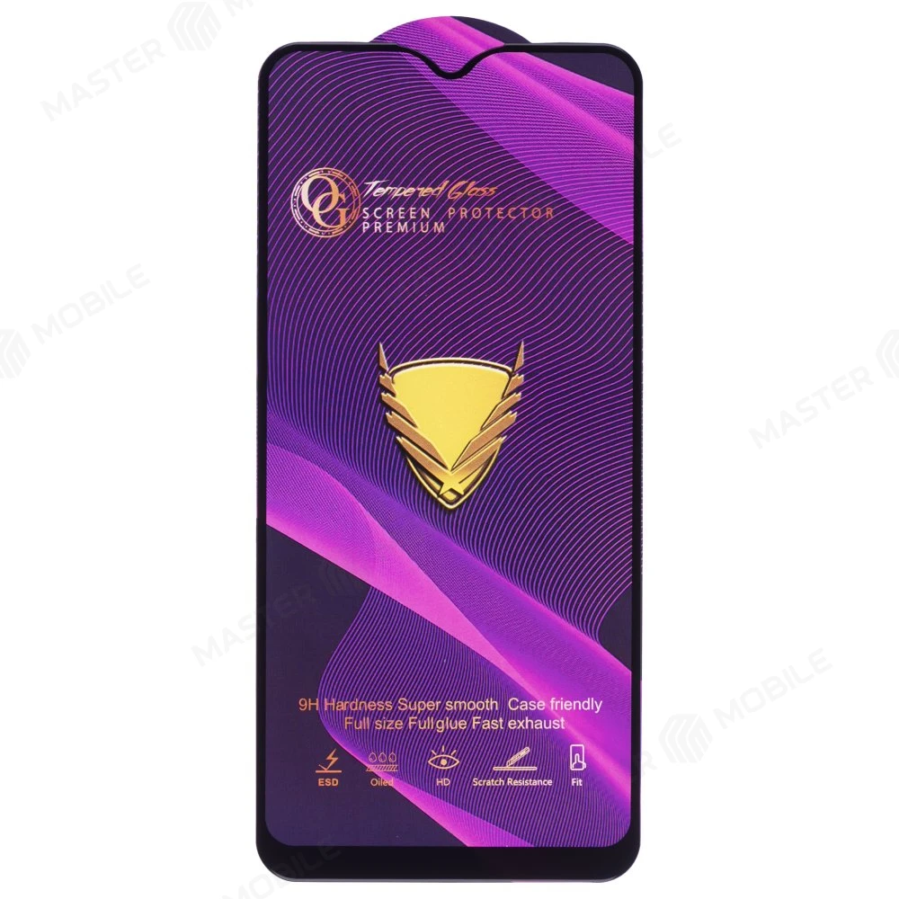 Защитное стекло OG Glass (3 в 1) для Vivo Y11 (1906) / Y12 (1904) / Y17 (1902) (черный) фото №1