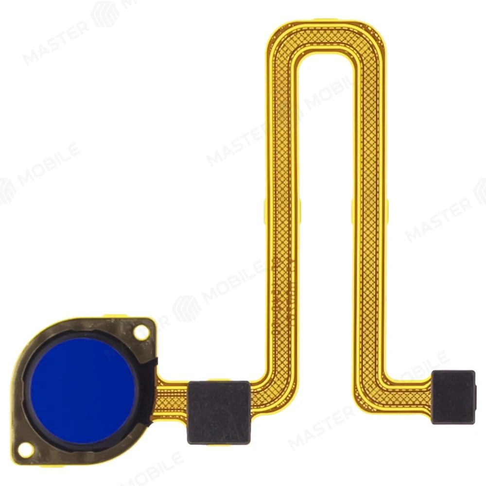 Шлейф для Xiaomi Redmi 9C (M2006C3MG) / Redmi 10A (220233L2G) с комп. + сканер отпечатка пальца (синий)  фото №1