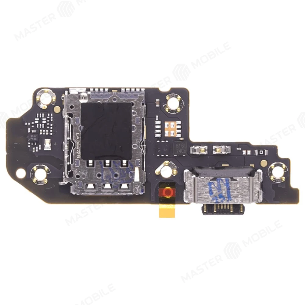 Нижняя плата для Xiaomi Poco X4 GT (22041216G) с комп. + разъем зарядки + микрофон + разъем SIM (ORIG100)  фото №2