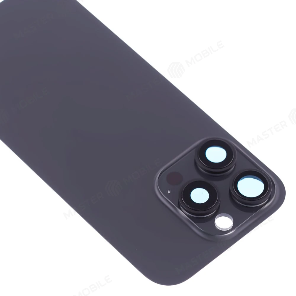 Задняя крышка для Apple iPhone 16 Pro (черный) (в сборе со стеклом камеры) (Premium)  фото №3