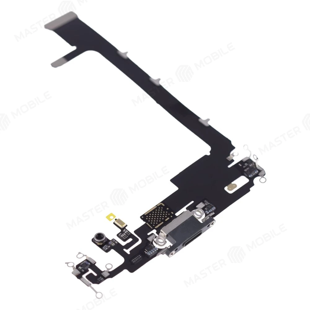 Шлейф для Apple iPhone 11 Pro Max с комп. + разъем зарядки + микрофон (зеленый)  фото №3