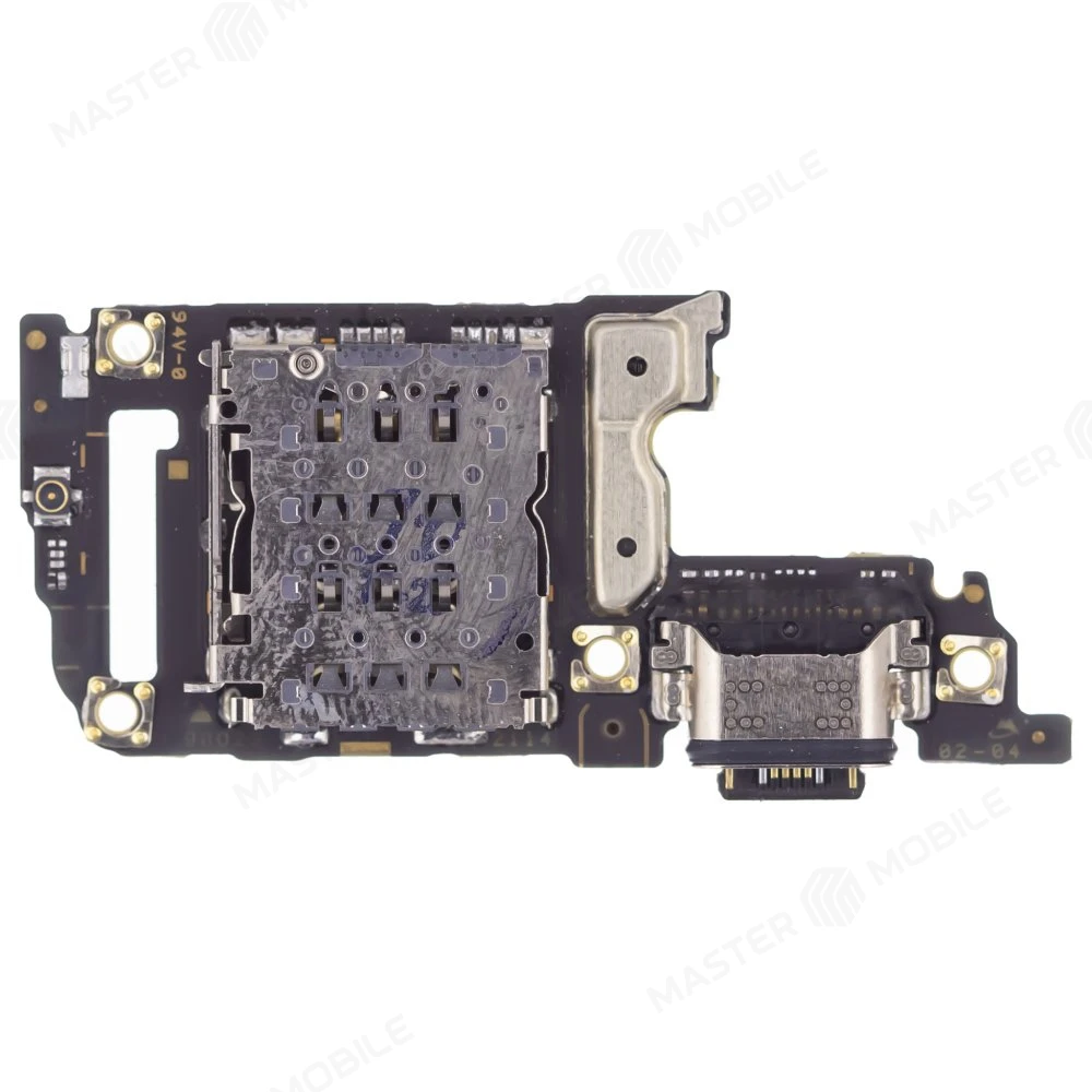 Нижняя плата для Vivo V21e (V2061) с комп. + разъем зарядки + микрофон + разъем SIM (ORIG100) фото №2