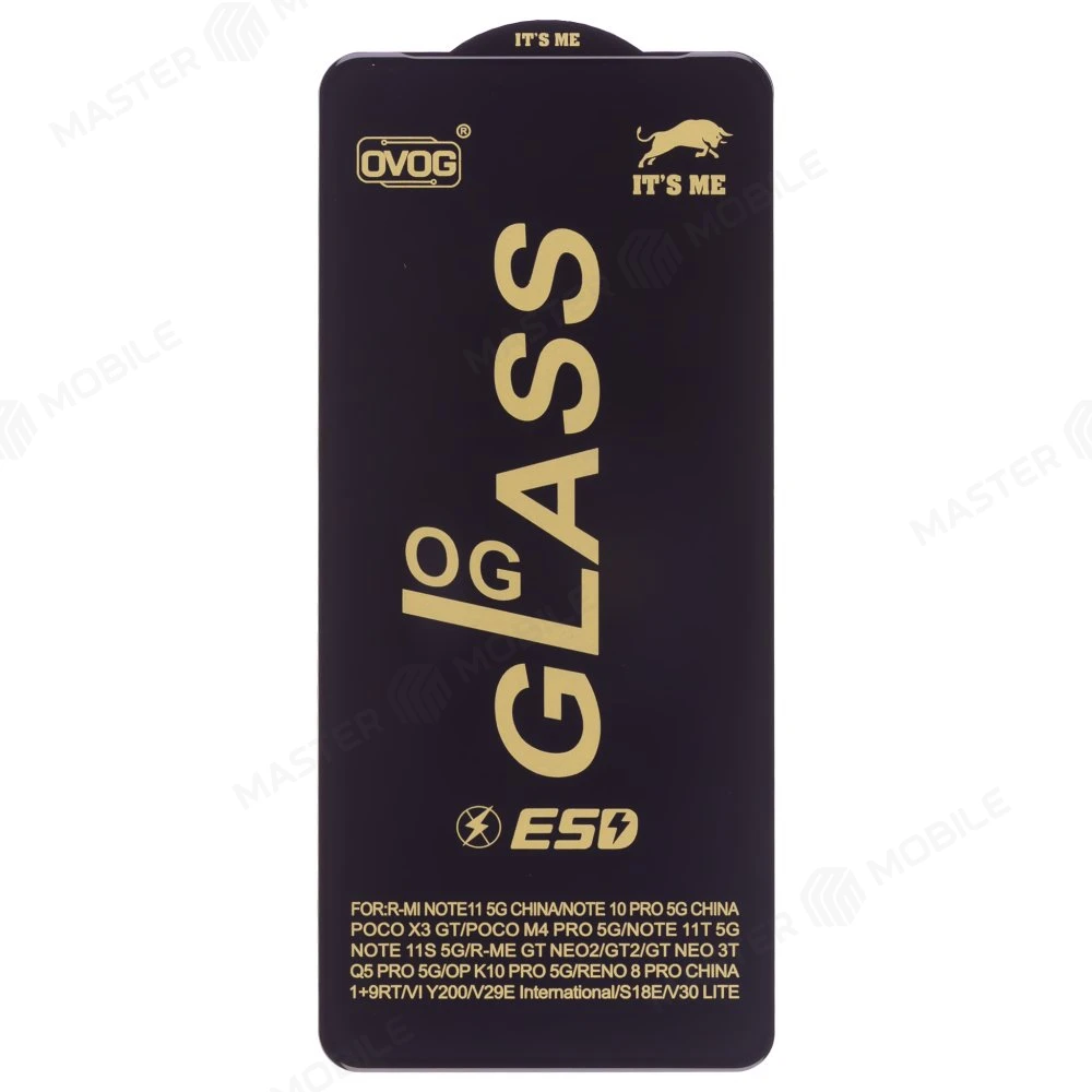 Защитное стекло OG Glass для Xiaomi Poco M4 Pro 5G (21091116AG) / Redmi Note 11 5G / Redmi Note 11T 5G (21091116AI) (черный) фото №1