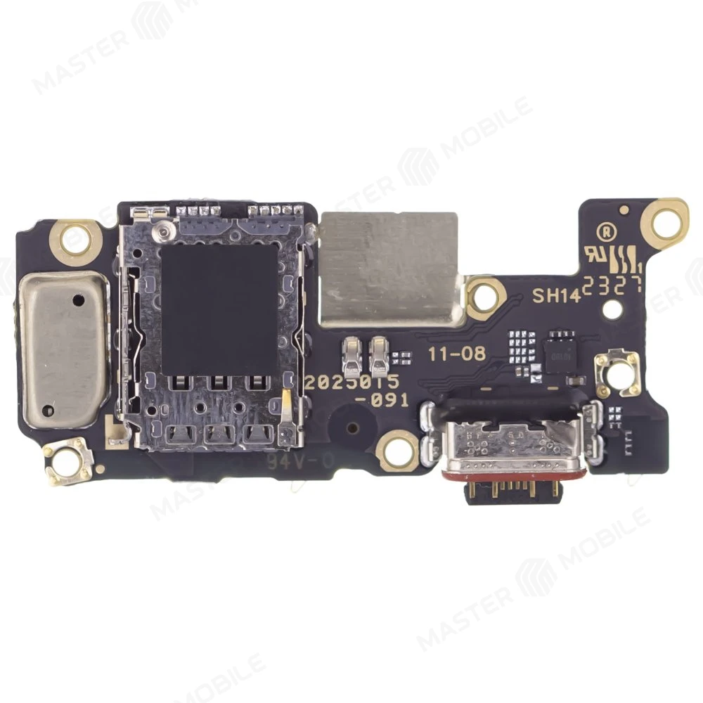 Нижняя плата для Xiaomi Poco F5 Pro (23013PC75G) с комп. + разъем зарядки + микрофон + разъем SIM (ORIG100) фото №2